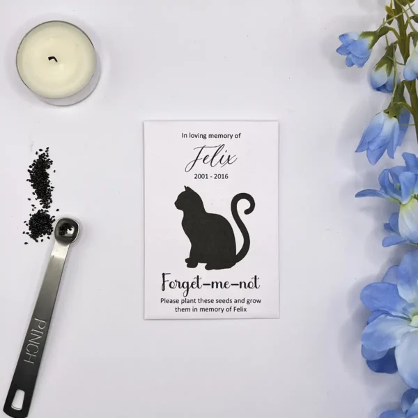 Forget Me Not Funeral Seeds Cat