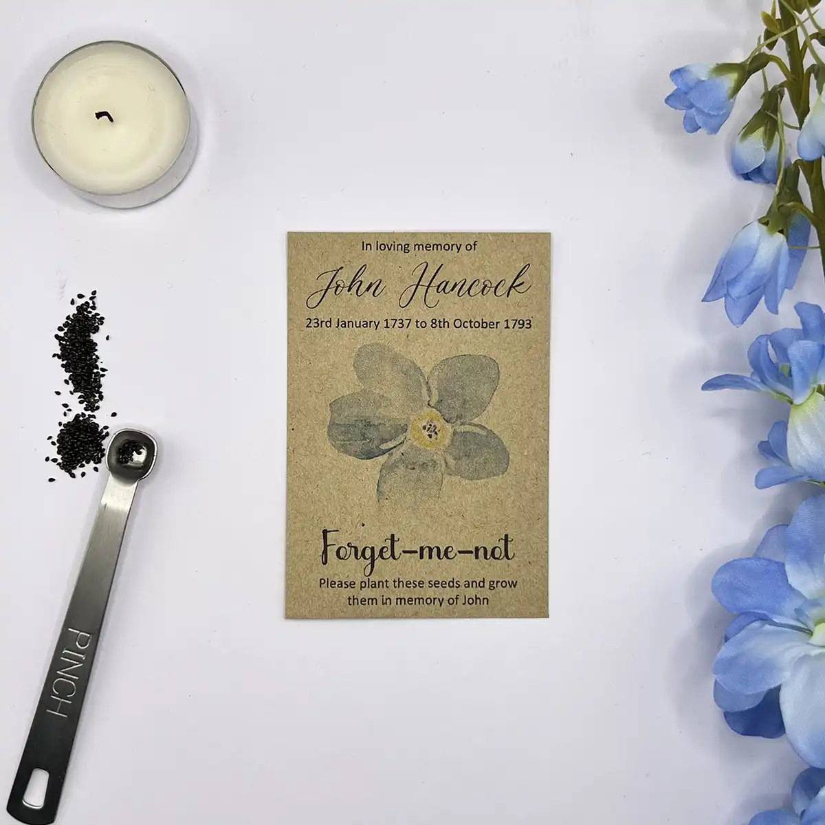 Forget Me Not Funeral Seeds Watercolour 8 - Image 2