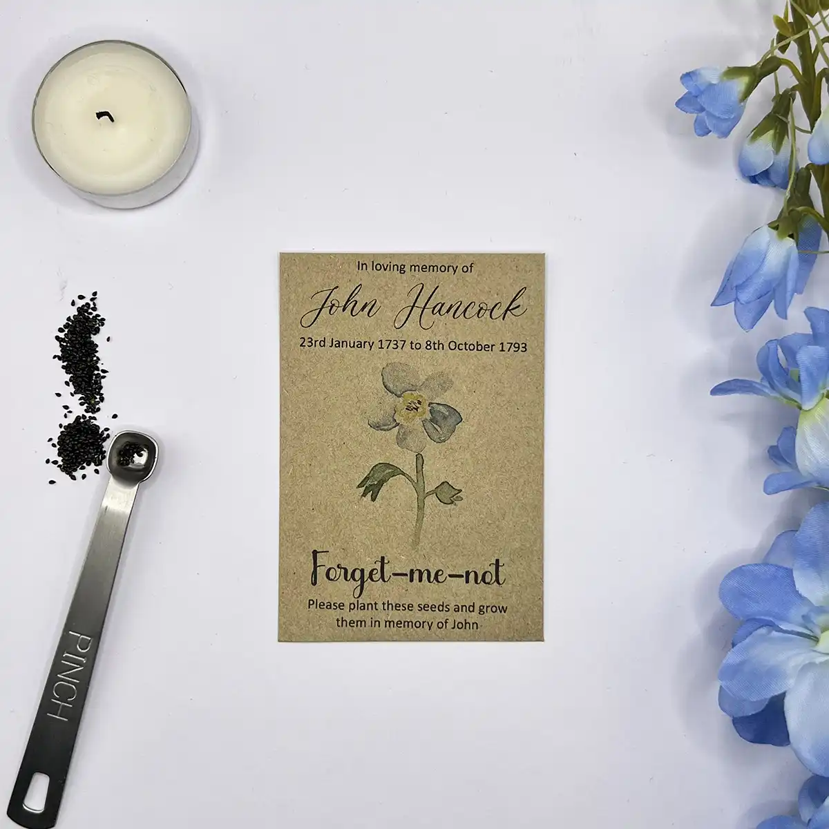 Forget Me Not Funeral Seeds Watercolour 6 - Image 2