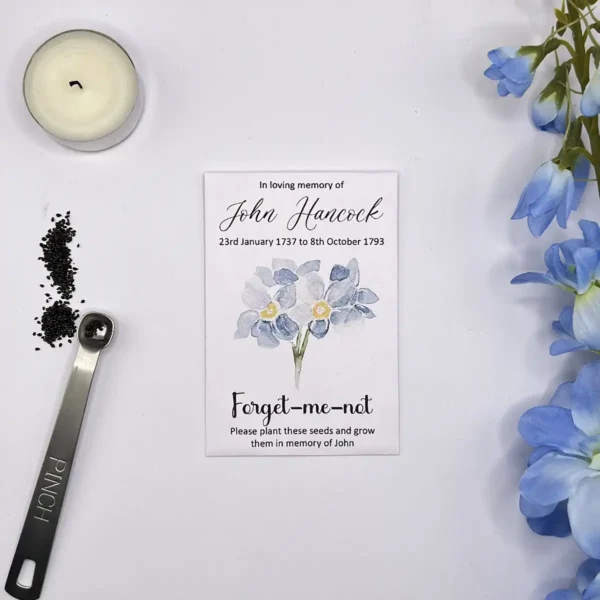 Forget Me Not Funeral Seeds Watercolour 7